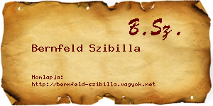 Bernfeld Szibilla névjegykártya